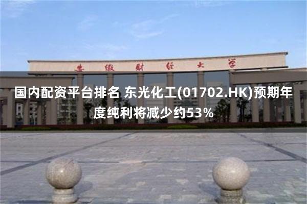 国内配资平台排名 东光化工(01702.HK)预期年度纯利将减少约53%