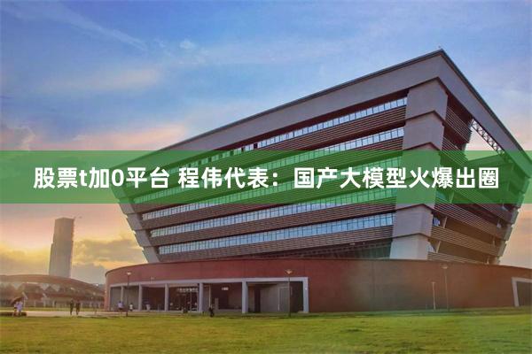 股票t加0平台 程伟代表：国产大模型火爆出圈