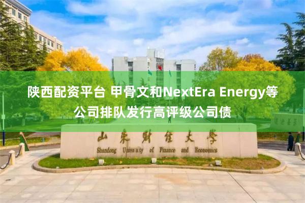 陕西配资平台 甲骨文和NextEra Energy等公司排队发行高评级公司债
