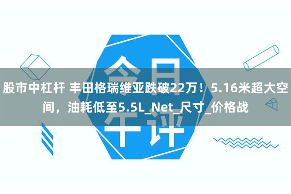 股市中杠杆 丰田格瑞维亚跌破22万！5.16米超大空间，油耗低至5.5L_Net_尺寸_价格战