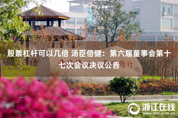 股票杠杆可以几倍 汤臣倍健：第六届董事会第十七次会议决议公告