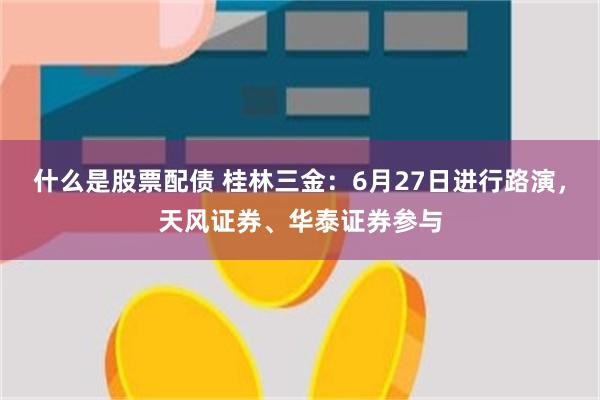 什么是股票配债 桂林三金：6月27日进行路演，天风证券、华泰证券参与