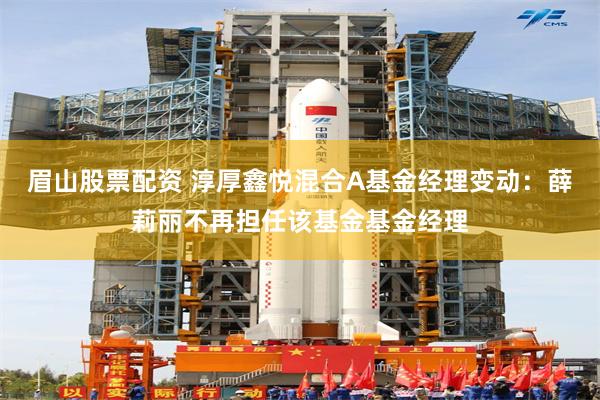 眉山股票配资 淳厚鑫悦混合A基金经理变动：薛莉丽不再担任该基金基金经理