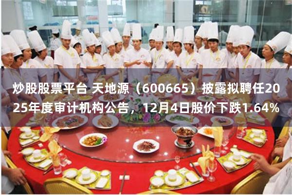 炒股股票平台 天地源（600665）披露拟聘任2025年度审计机构公告，12月4日股价下跌1.64%